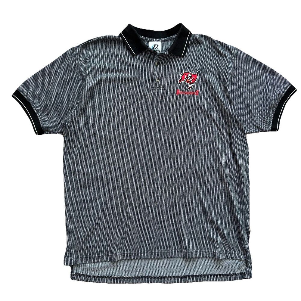 Vintage 90s Dynasty Tampa Bay Buccaneers Mens XL Logo Embroidered Polo Shirt